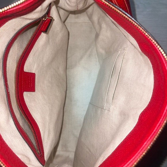 Gucci Soho Convertible Hobo Leather Large Red - Picture 5 of 13